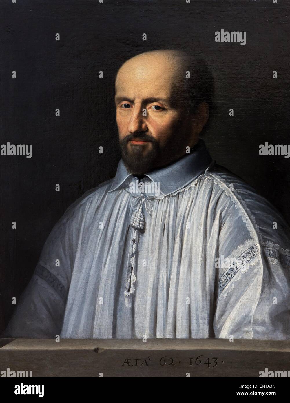 Ritratto di Jean Duvergier de Hauranne, Abate di Saint-Cyran Olio su tela 23/08/2013 - XVII secolo raccolta Foto Stock
