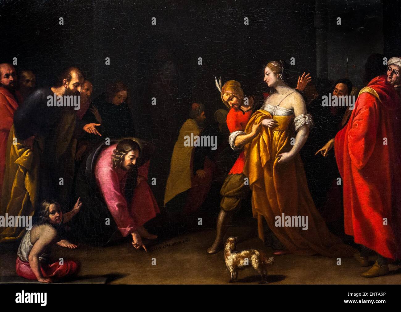 Il Cristo e l'adulterio donna 25/10/2013 - XVII secolo raccolta Foto Stock
