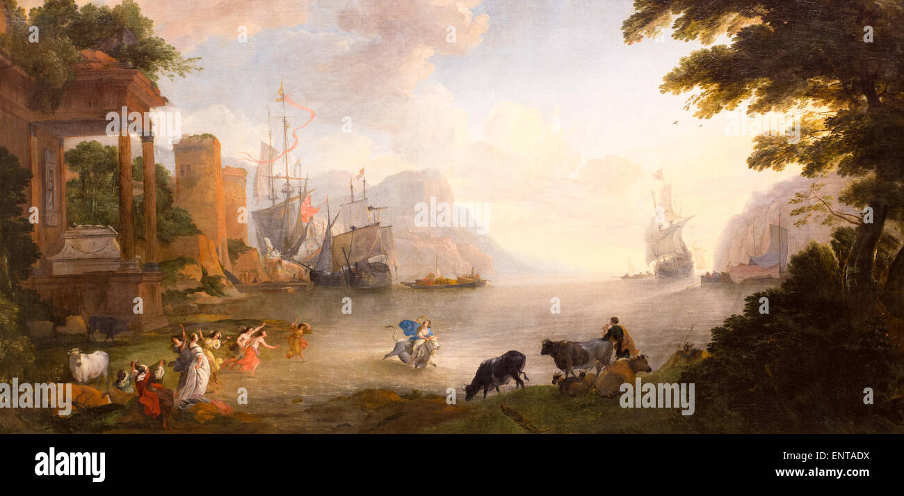 ActiveMuseum 0006072.jpg / Paesaggio con il rapimento di Europa 04/12/2013 - / xvii secolo Collezione / Museo attivo Foto Stock