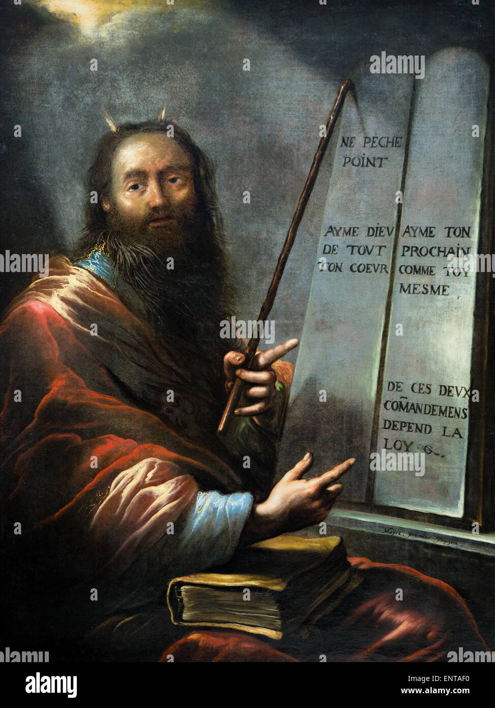 ActiveMuseum 0006091.jpg / Mosè e le tavole della legge 04/12/2013 - / xvii secolo Collezione / Museo attivo Foto Stock