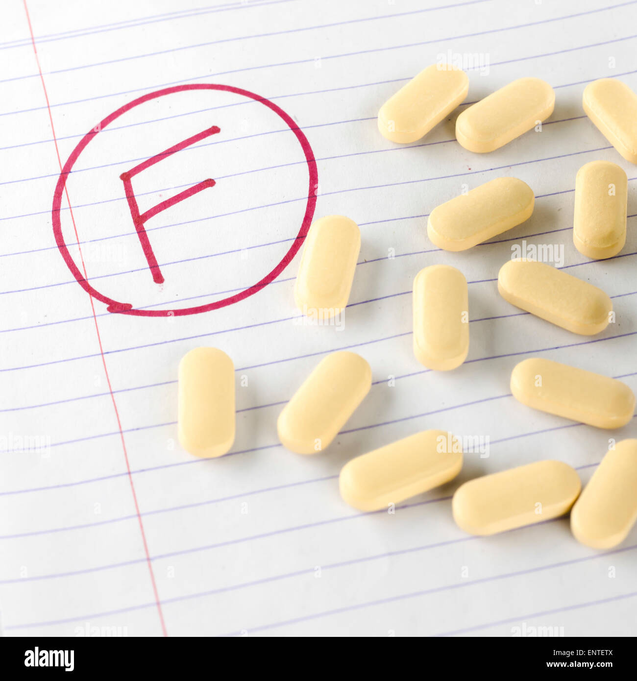 Grado f con il concetto di farmaco sono nervoso Foto Stock