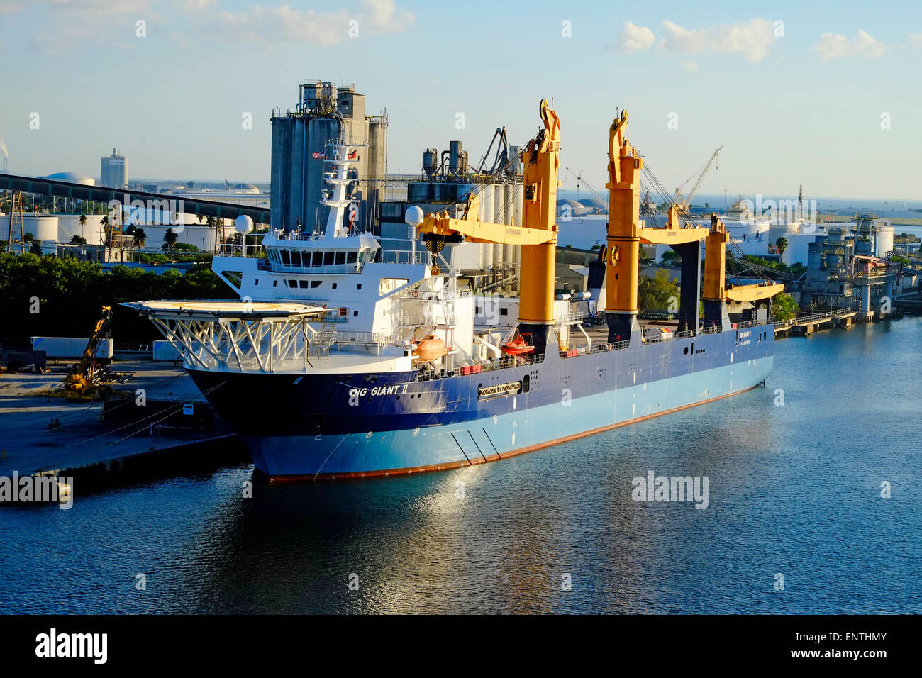 Navi in porto presso il Porto di Tampa Florida Foto Stock