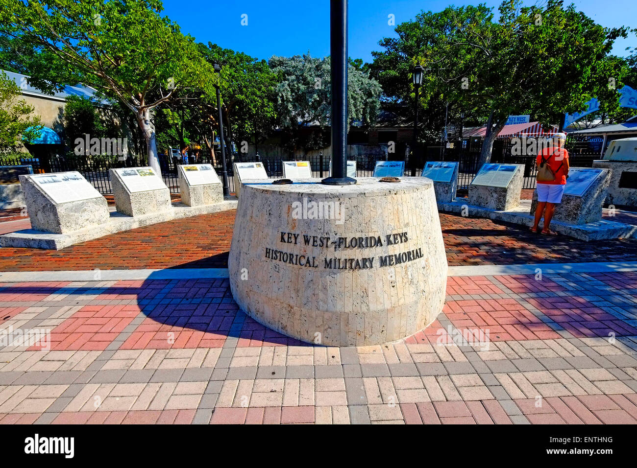 Key West Florida FL destinazione per Western Caraibi Crusie da Tampa storico memoriale militare Foto Stock