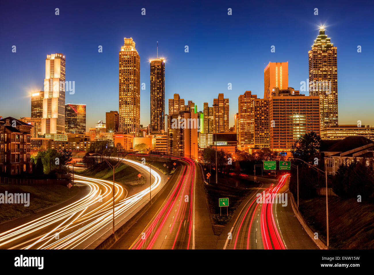 Skyline di Atlanta, Georgia, Stati Uniti d'America Foto Stock