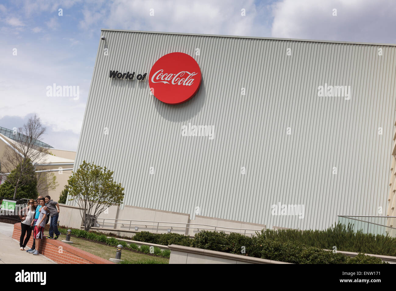 Momento Kodak per Latino la famiglia al Mondo della Coca-Cola, Atlanta, Georgia, Stati Uniti d'America Foto Stock