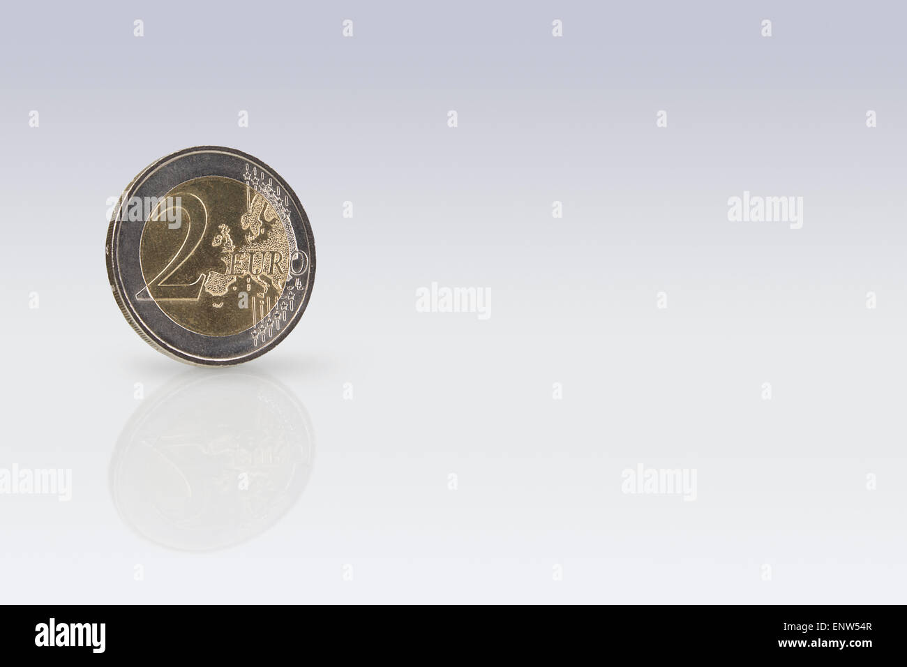 Moneta da due Euro Foto Stock