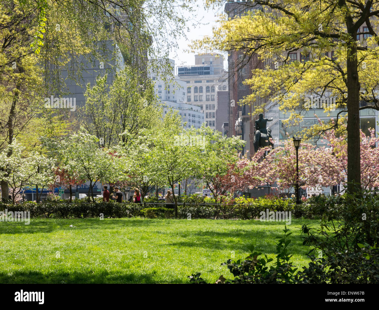 Primavera in Union Square Park, New York, Stati Uniti d'America Foto Stock