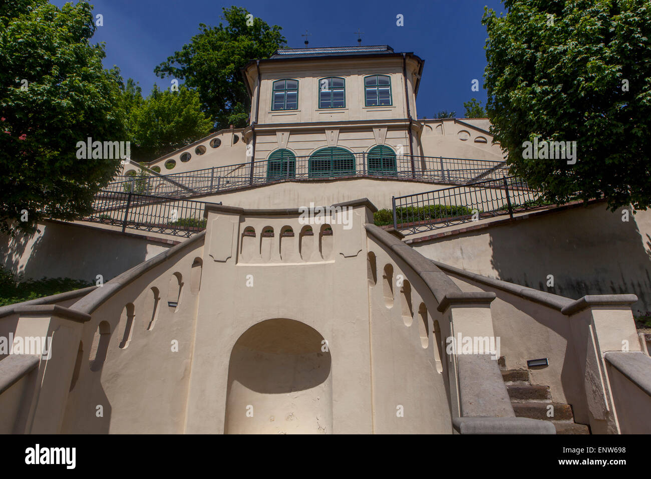 Fürstenberg Giardino Mala Strana i Giardini del Castello di Praga Repubblica Ceca Foto Stock