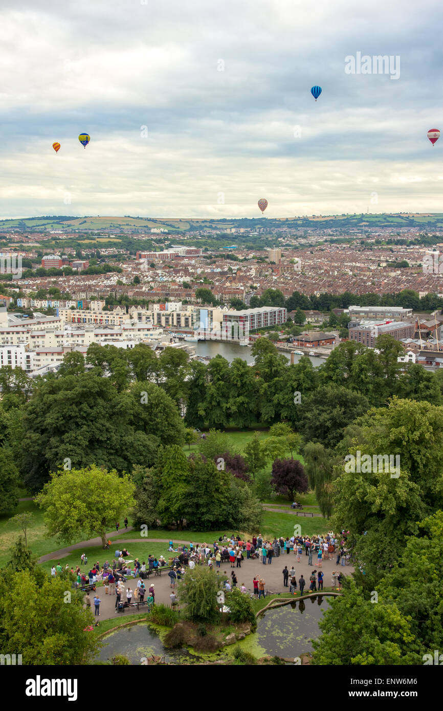 Mongolfiere sopra Bristol Foto Stock