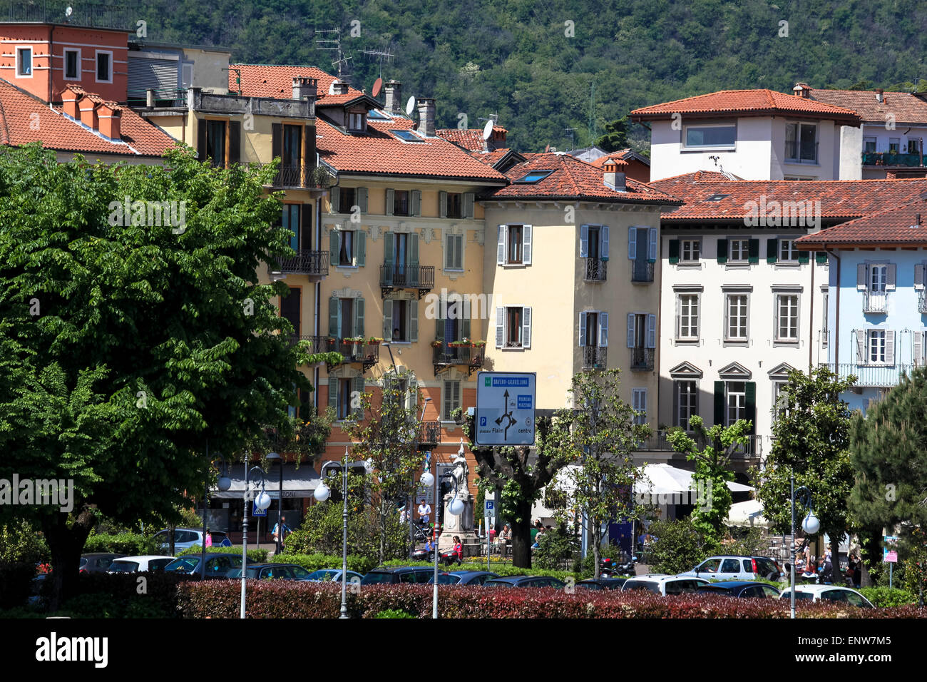 Piazza Ranzoni a Verbania Intra Foto Stock