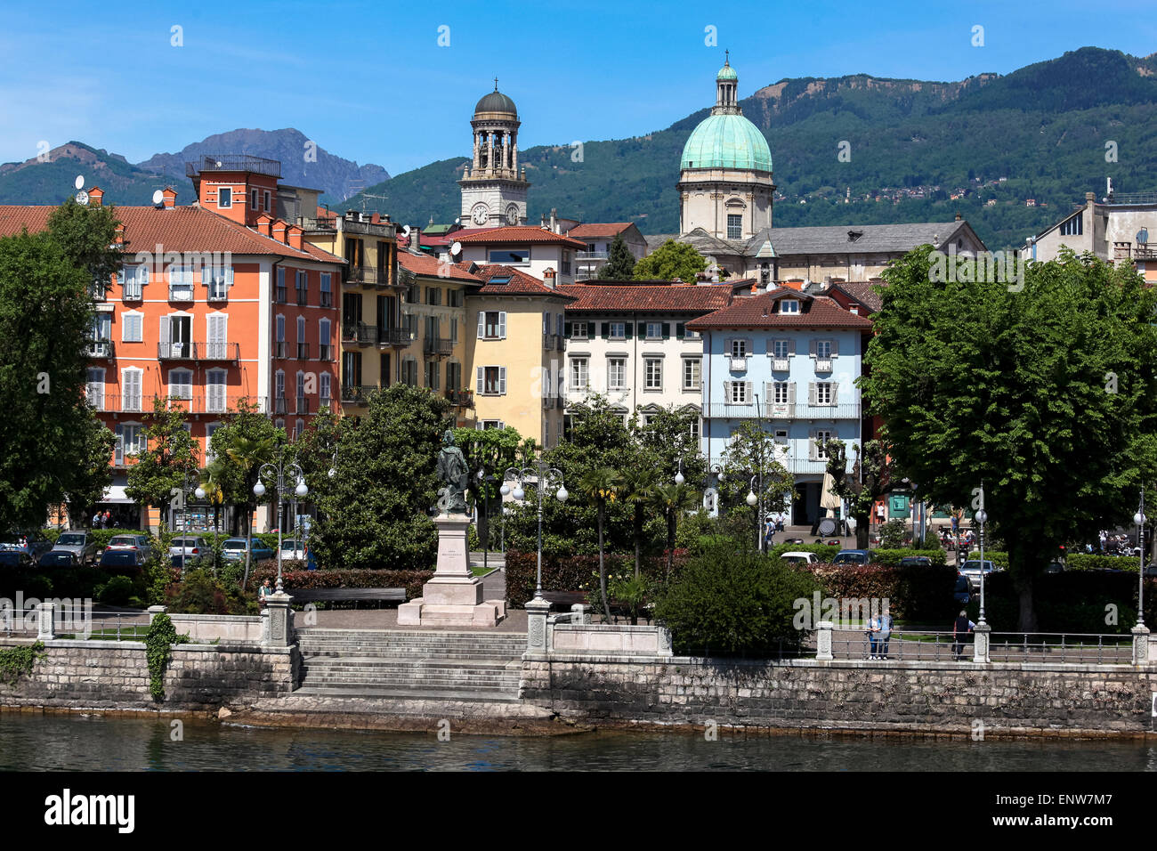 Piazza Ranzoni a Verbania Intra Foto Stock