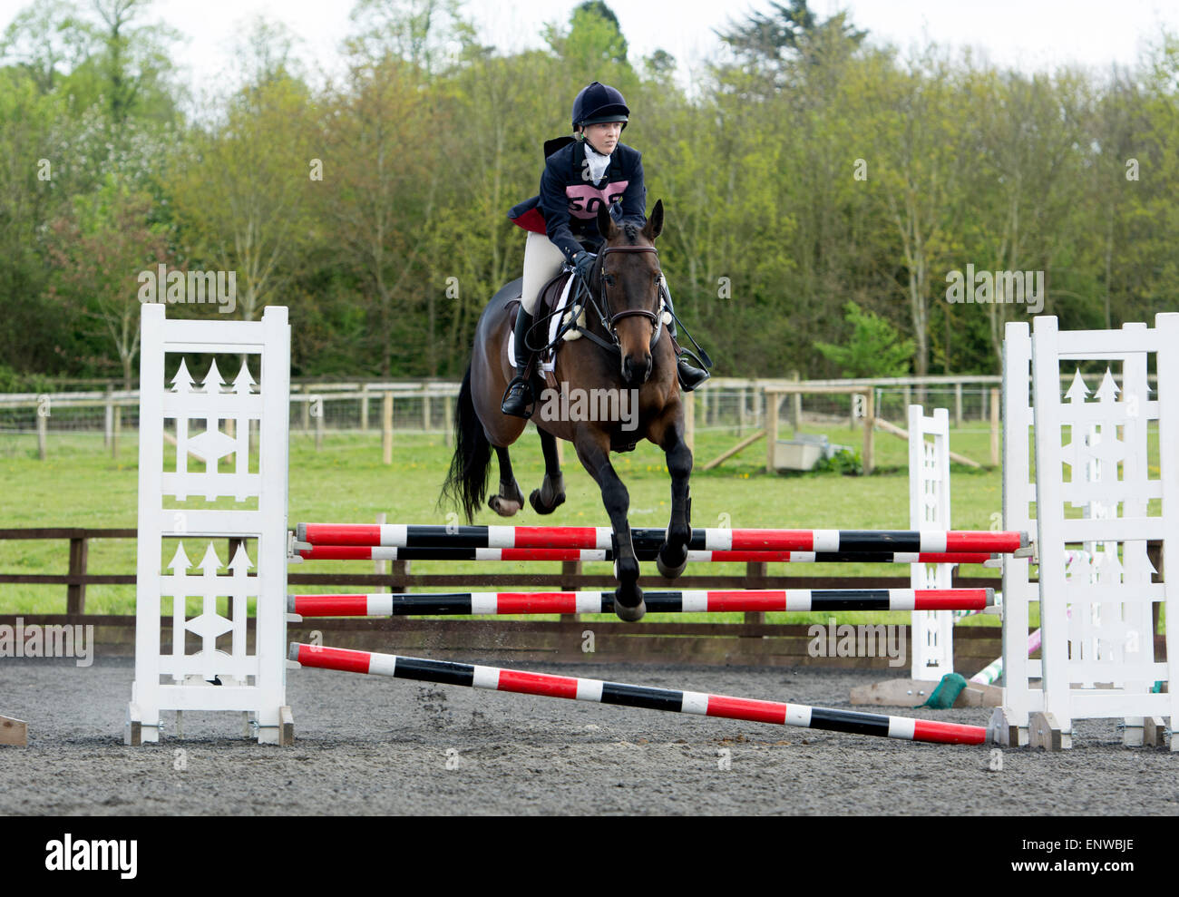 British Eventing Horse Trials, Moreton Morrell, Warwickshire, Regno Unito Foto Stock