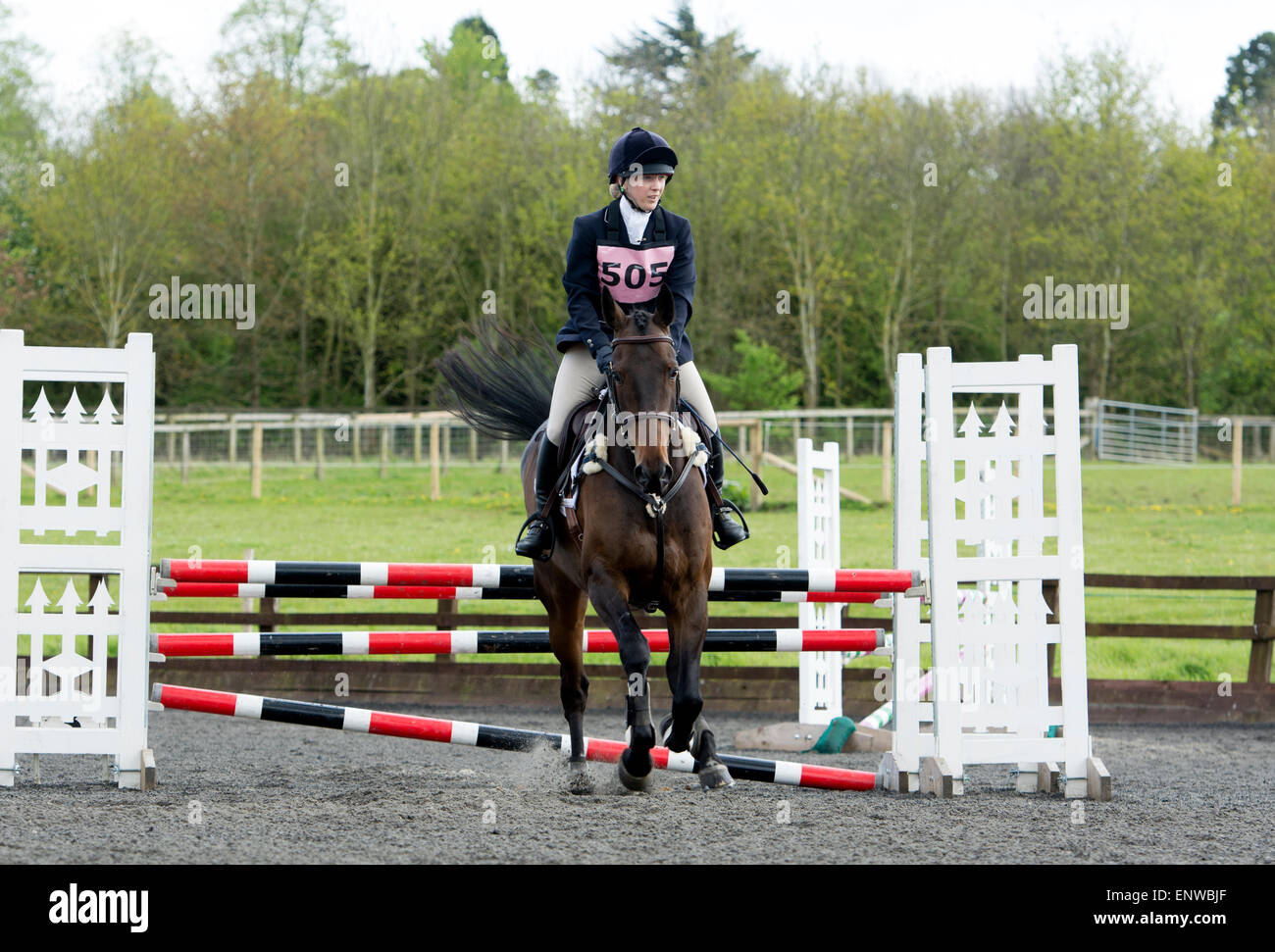 British Eventing Horse Trials, Moreton Morrell, Warwickshire, Regno Unito Foto Stock