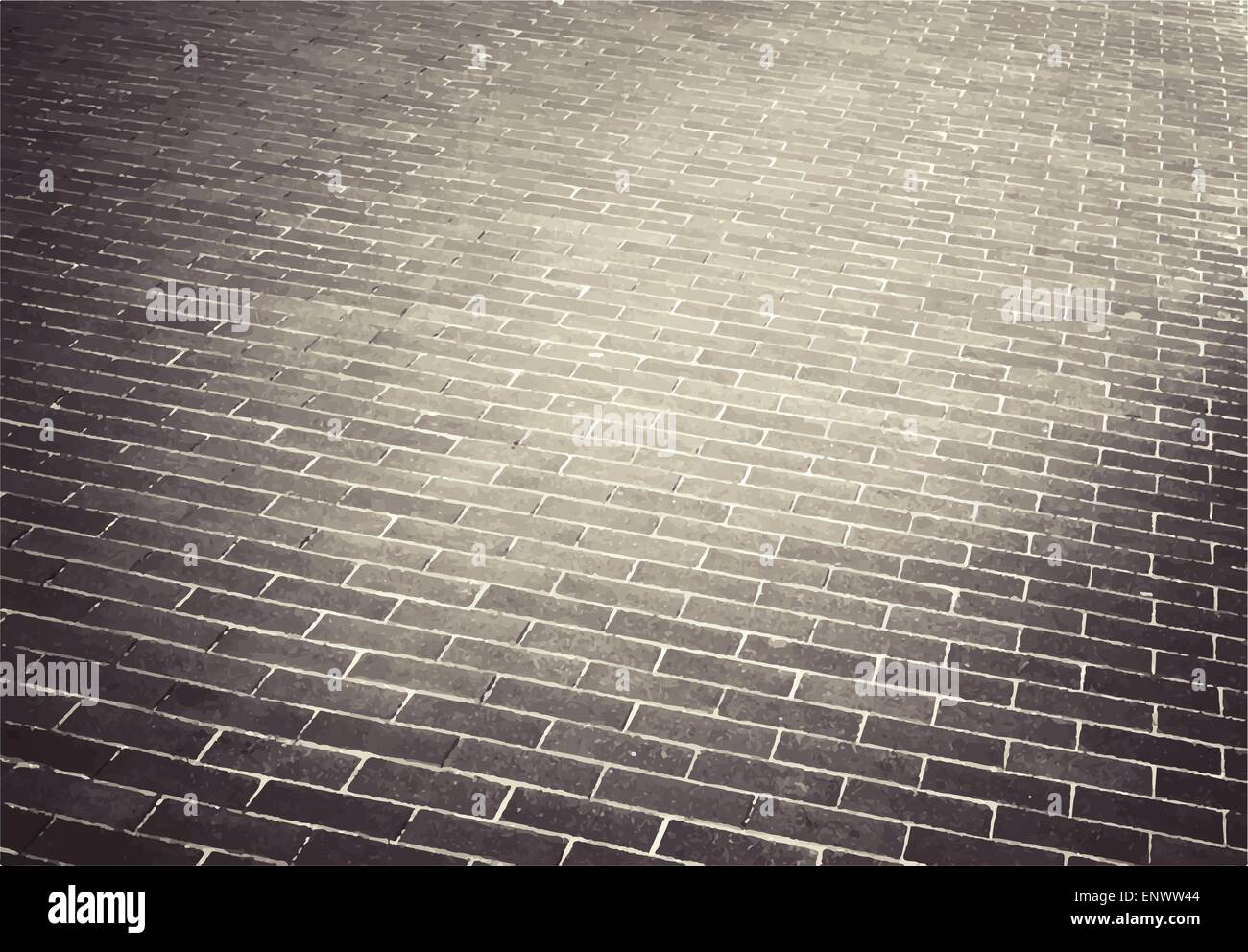 Luce di mattoni marroni stone street road. Il marciapiede, pavimentazione texture Illustrazione Vettoriale