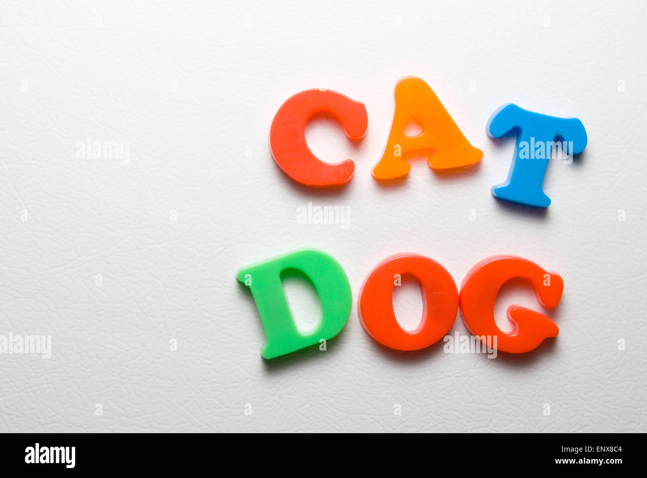 Le lettere magnetiche Foto Stock