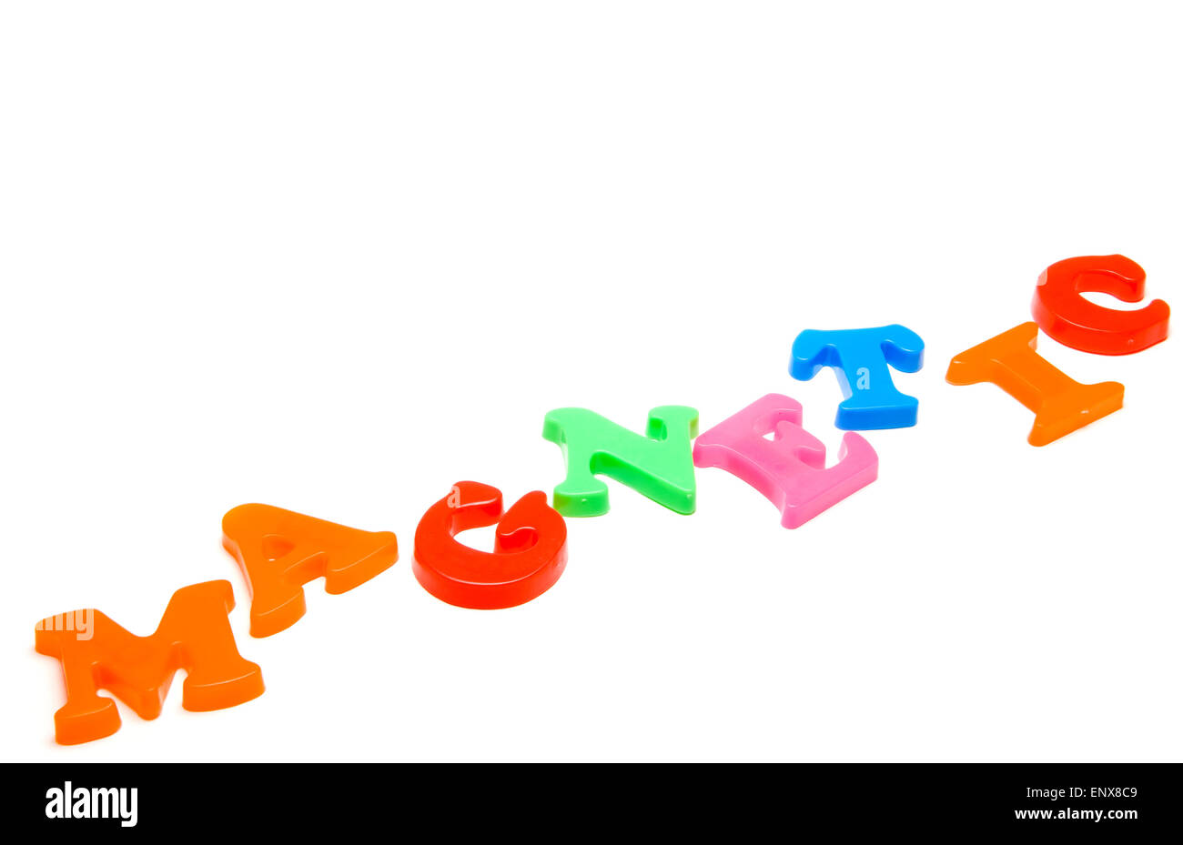 Le lettere magnetiche Foto Stock