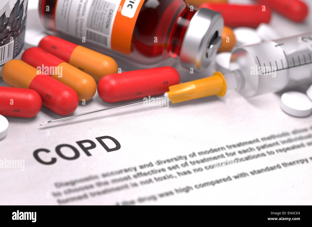 COPD diagnosi. Concetto medico. Foto Stock