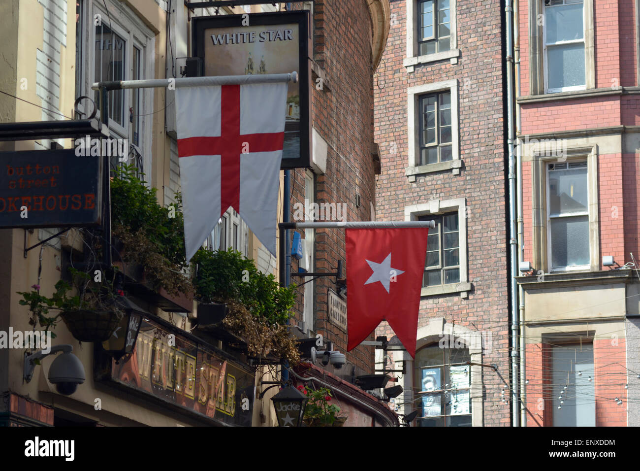 La stella bianca public house, 2 Rainford Giardini in Cavern Quarter di Liverpool. I Beatles sono detti avere frequentato. Foto Stock