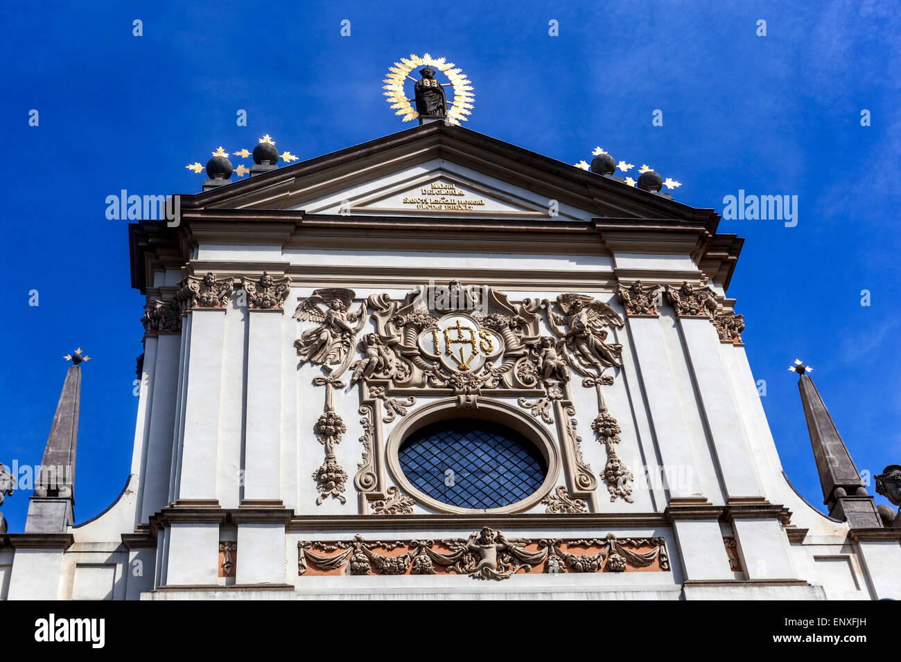 Karlovo Namestí, Piazza Carlo, Chiesa Di Sant'Ignazio, Praga, Repubblica Ceca, Europa Foto Stock