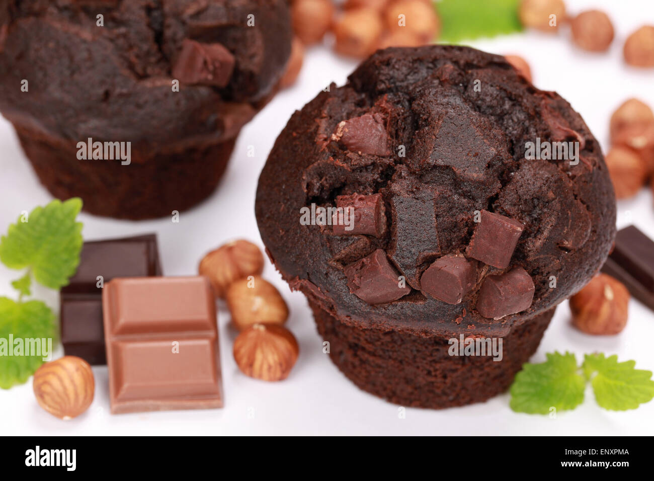 Schokolade muffin Foto Stock