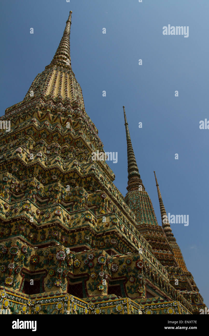 Wat Pho e Buddha Reclinato, Bangkok in Thailandia Foto Stock