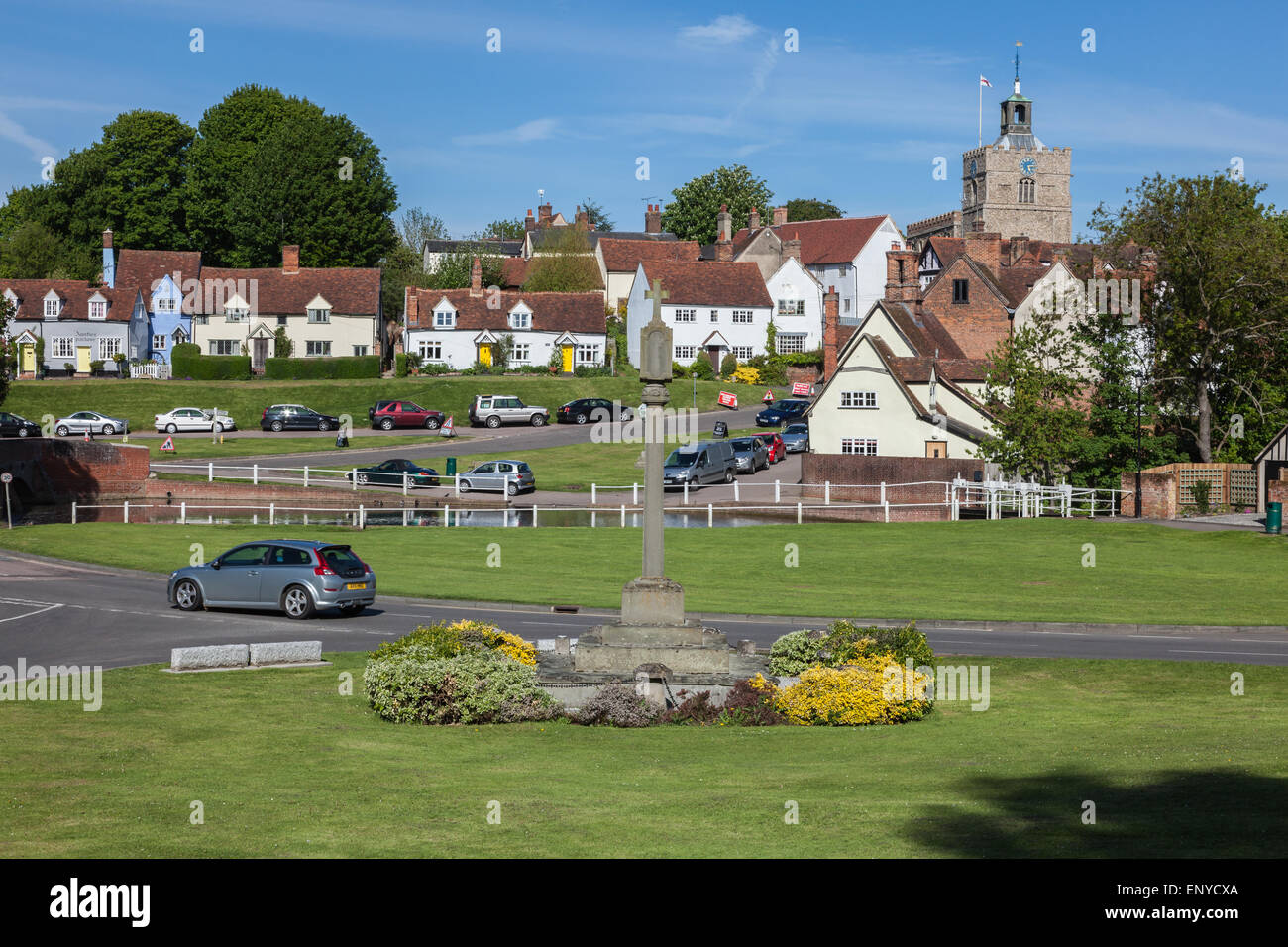 Finchingfield villaggio verde, Finchingfield, Essex, Inghilterra, Regno Unito Foto Stock