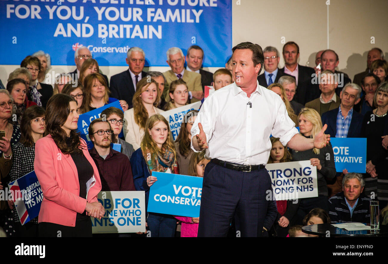 David Cameron lancia il conservatore campagna elettorale in Corsham WILTSHIRE REGNO UNITO 30 marzo 2015 Credito Betteridge David Foto Stock