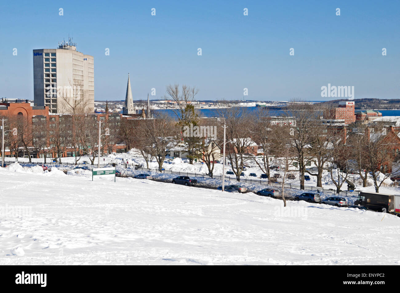 Vista di Halifax durante l'inverno 2015. Foto Stock