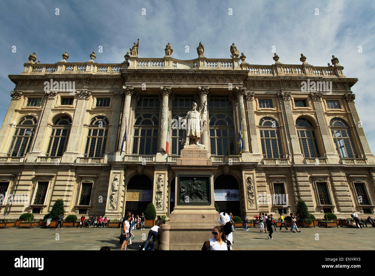 Palazzo Madama (Palazzo Madama) in Piazza Castello, Torino, Italia. Foto Stock