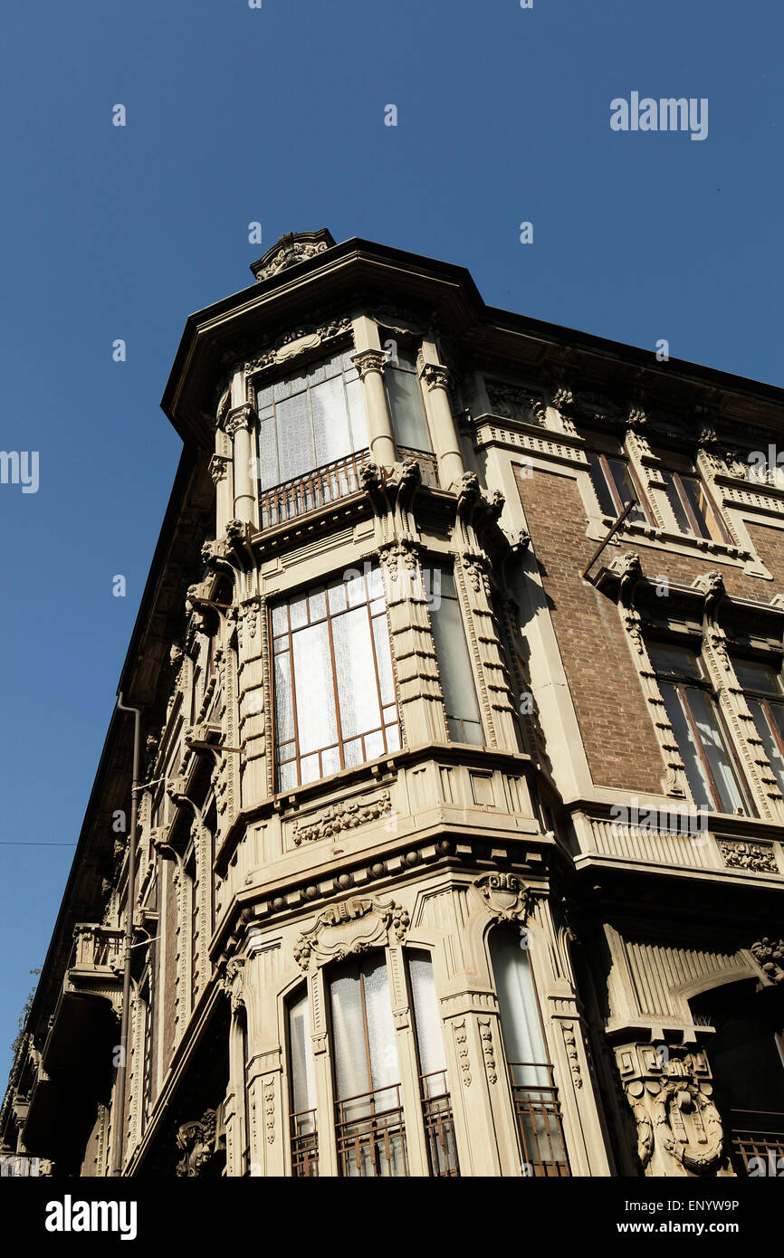 Torino, Italia. Tipico edificio Foto Stock