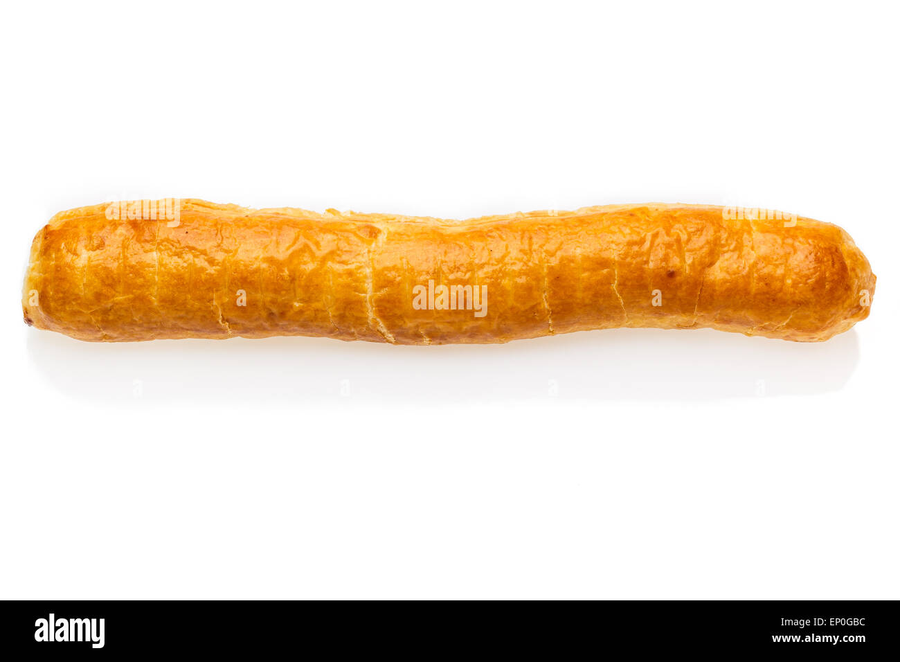 Tutto bankstaaf delicatezza olandese isolati su sfondo bianco. Riempito con pasta di mandorle mangiato intorno Sinterklaas celebrazione su 5 Foto Stock