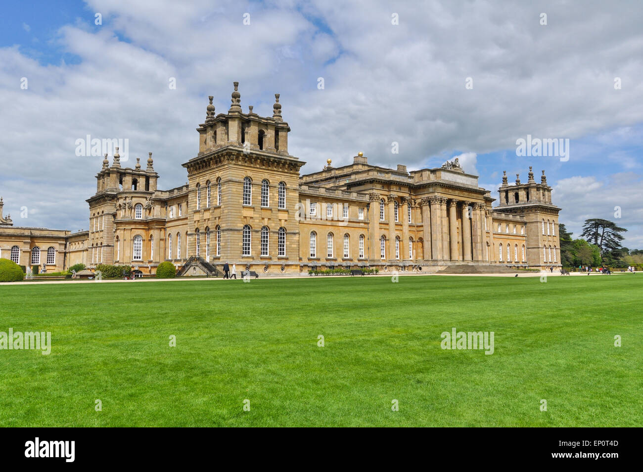 Il Palazzo di Blenheim a Woodstock, Inghilterra. Il luogo di nascita di Winston Churchill e residenza dei duchi di Marlborough Foto Stock