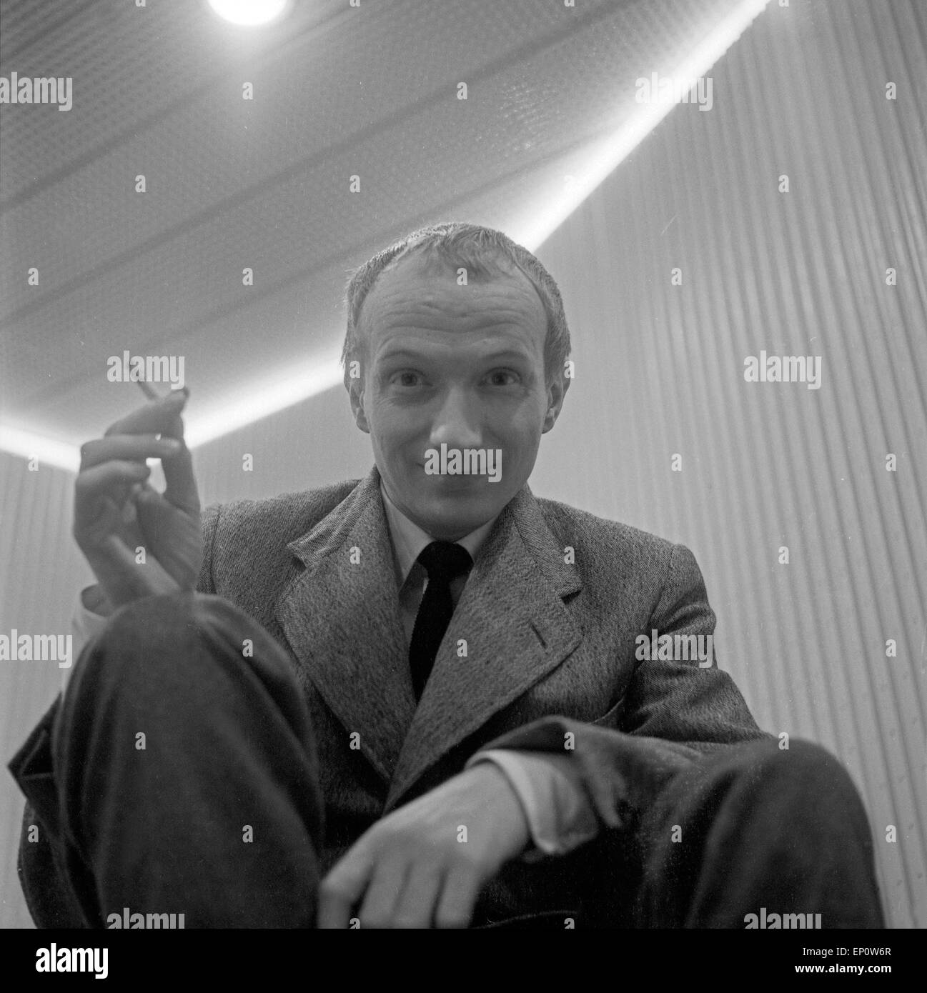 Deutscher Schauspieler Balduin Baas, Amburgo 1956. Attore tedesco Balduin Baas. Foto Stock