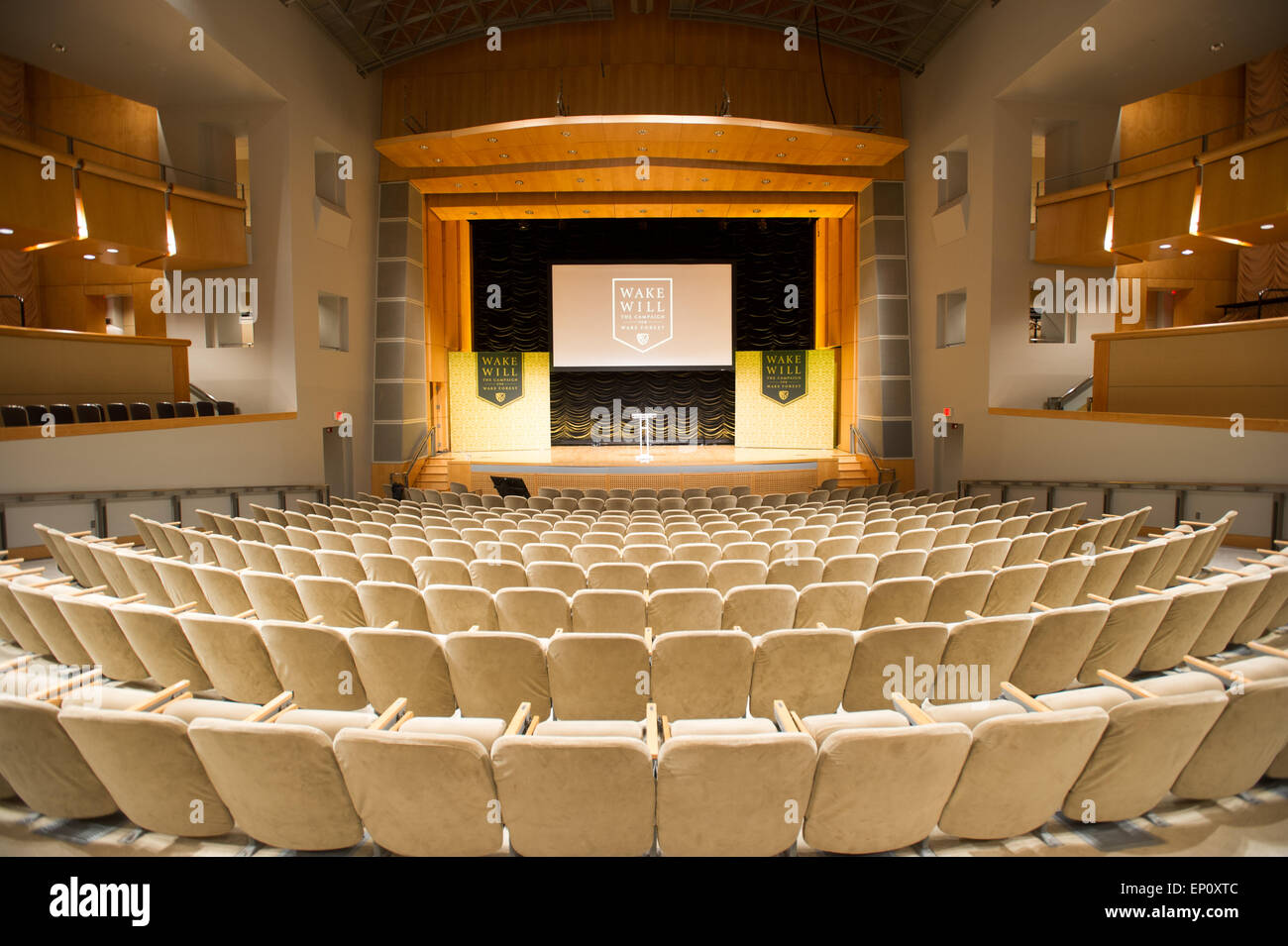 Teatro vuoto alla Wake Forest University a Washington DC Foto Stock