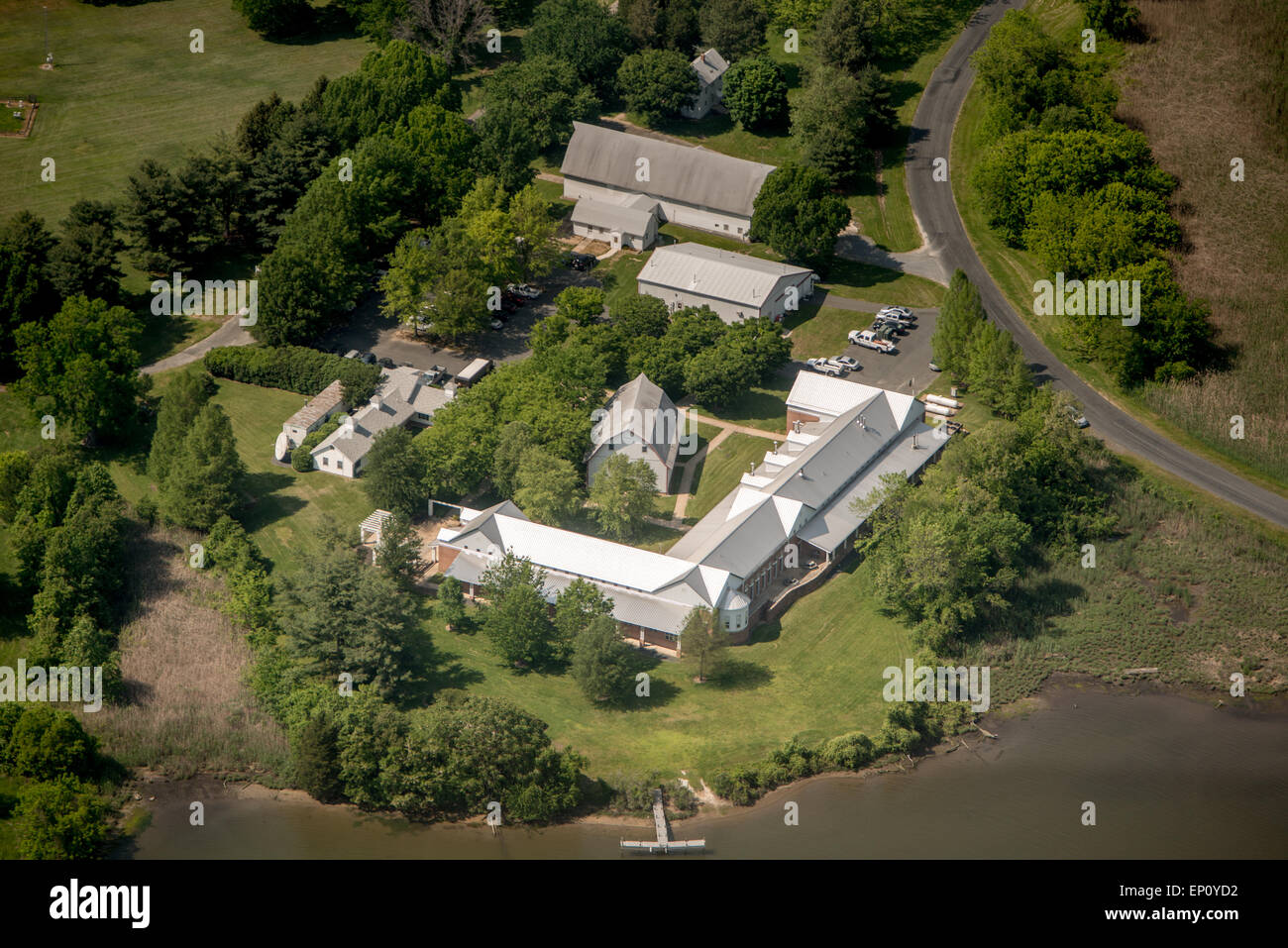 Antenna di una fattoria a Wye Mills Maryland, Stati Uniti d'America Foto Stock