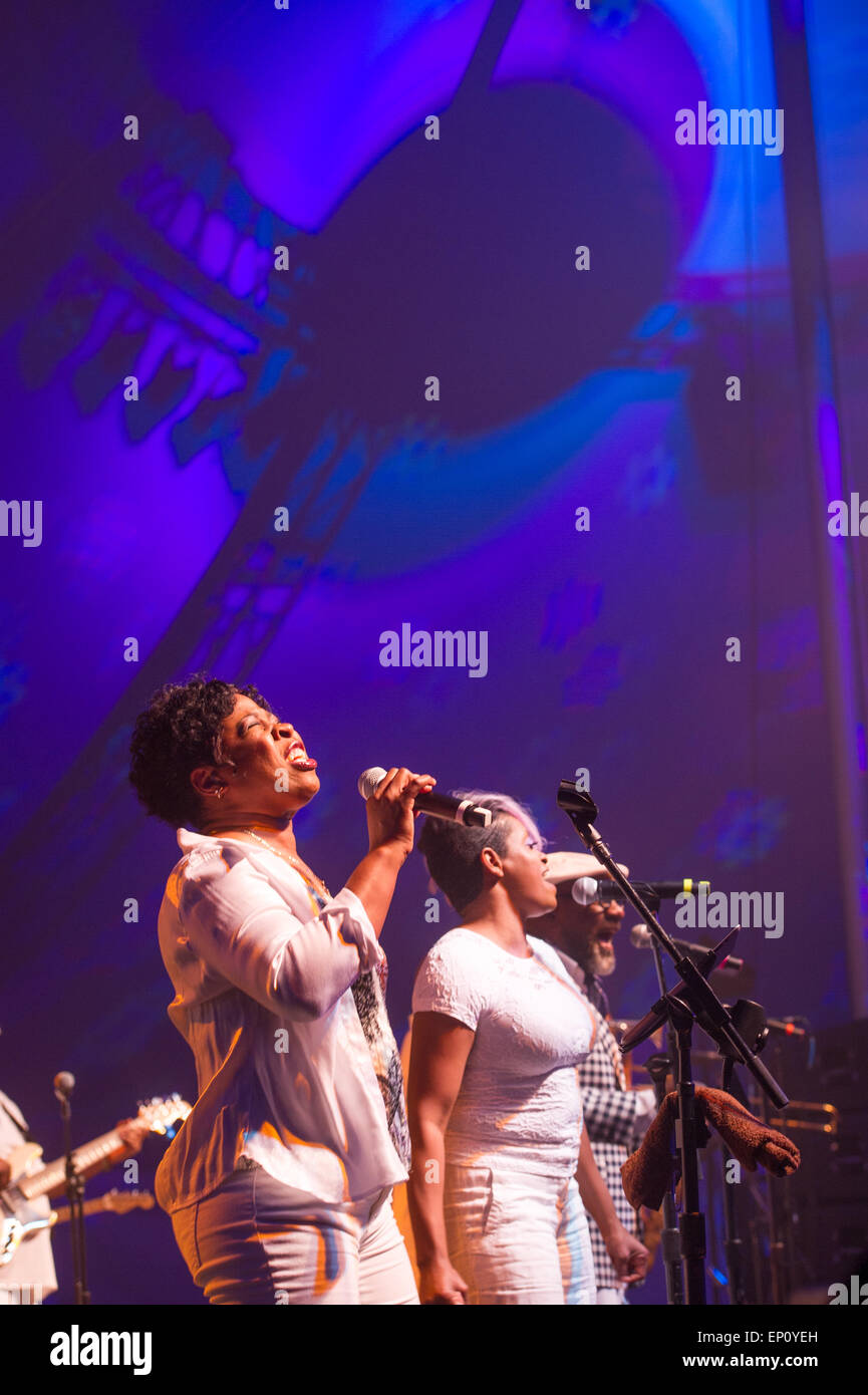 Cantanti in scena a Lewisburg, Pennsylvania, STATI UNITI D'AMERICA Foto Stock