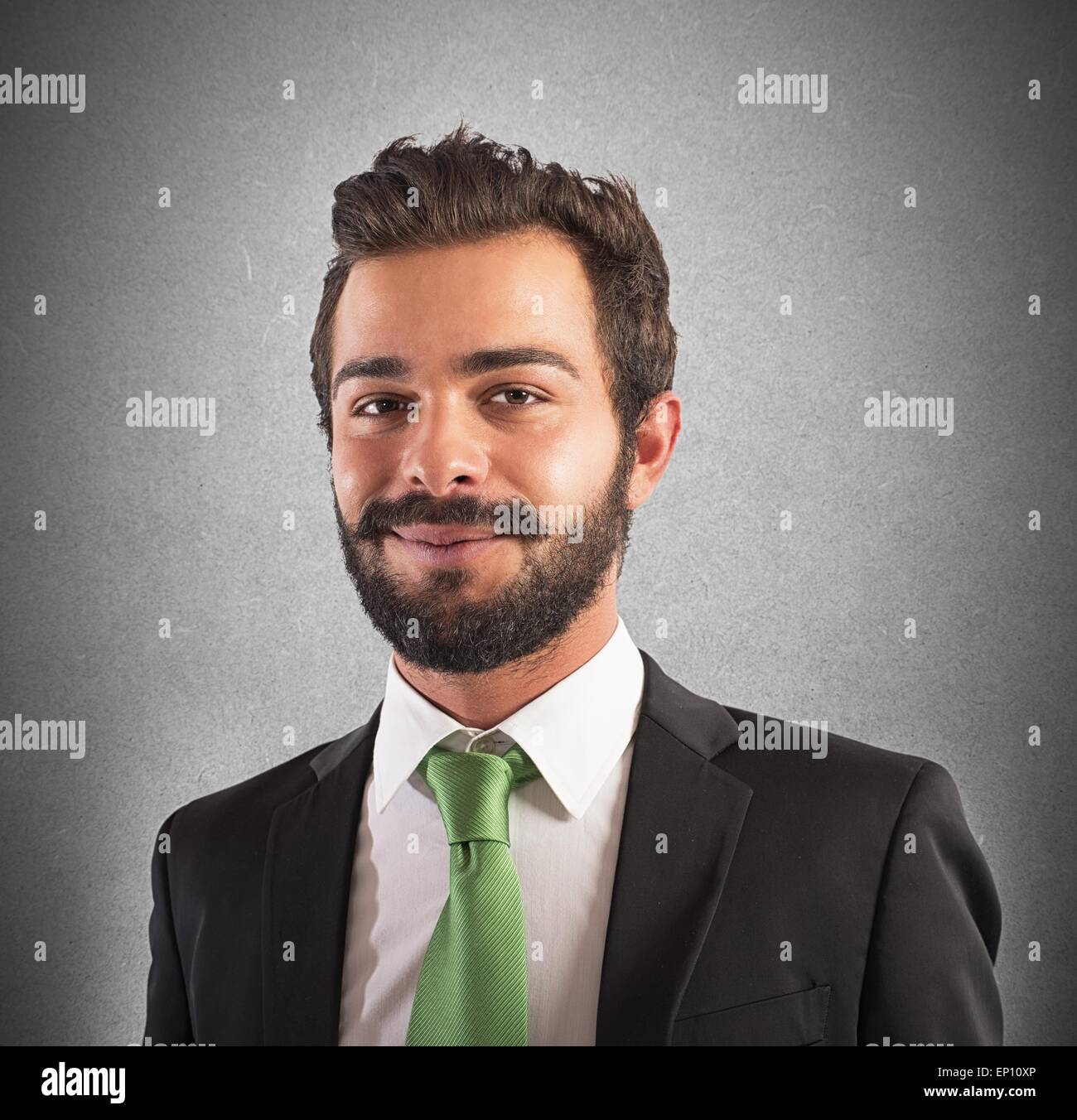 Imprenditore sorridente Foto Stock