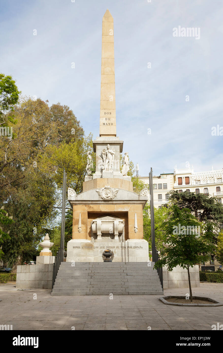 Il monumento agli eroi della seconda di maggio, Monumento a los Caidos por España, Madrid, Spagna Foto Stock