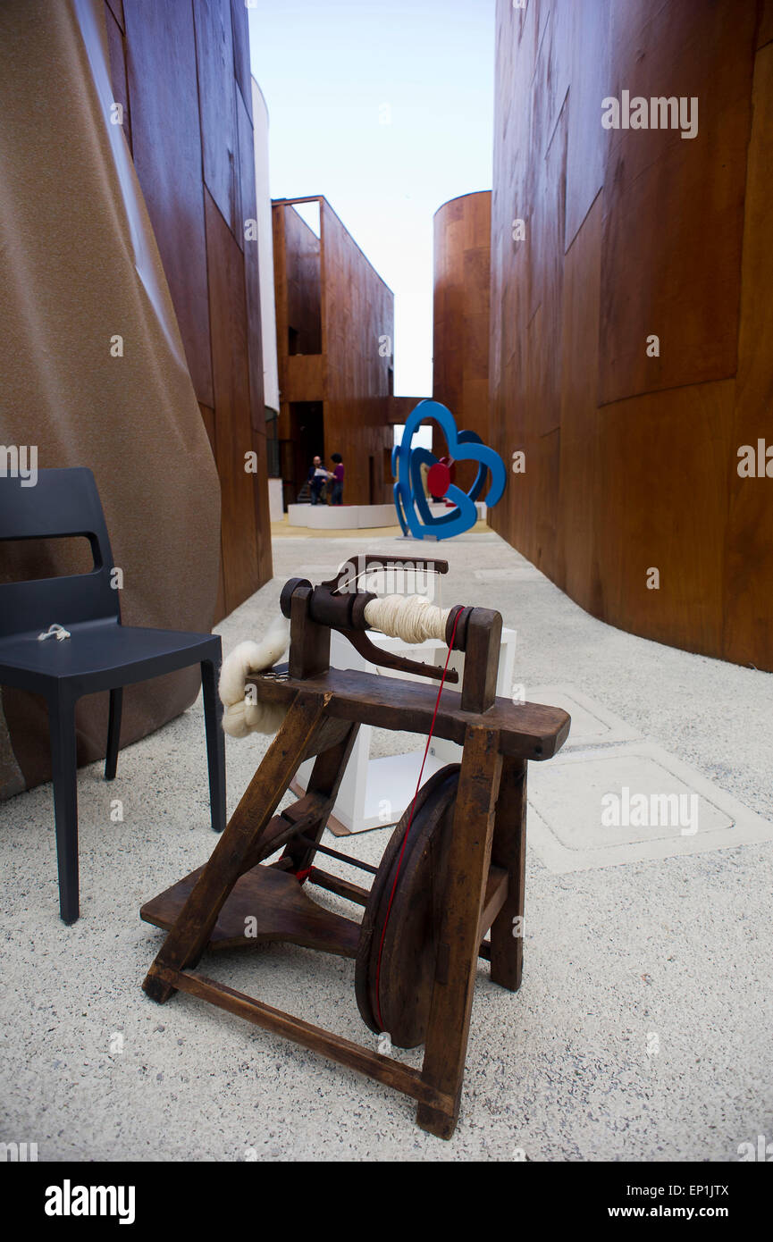 Italia Milano Expo 2015 Padiglione della regione Abruzzo. Specialità della cucina regionale Foto Stock