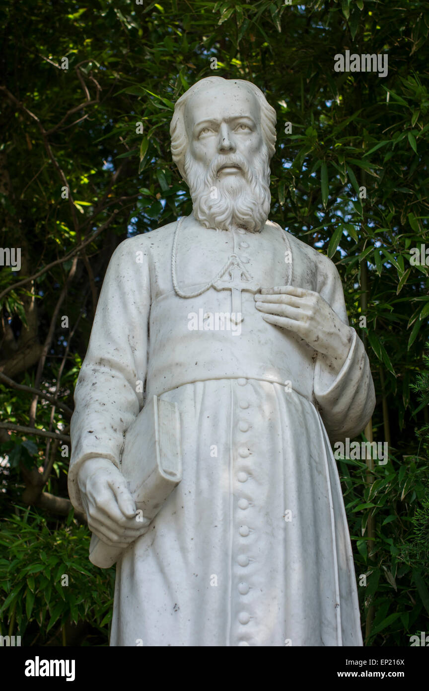 Statua al di fuori di Oura chiesa cattolica, di Nagasaki, Giappone Foto Stock