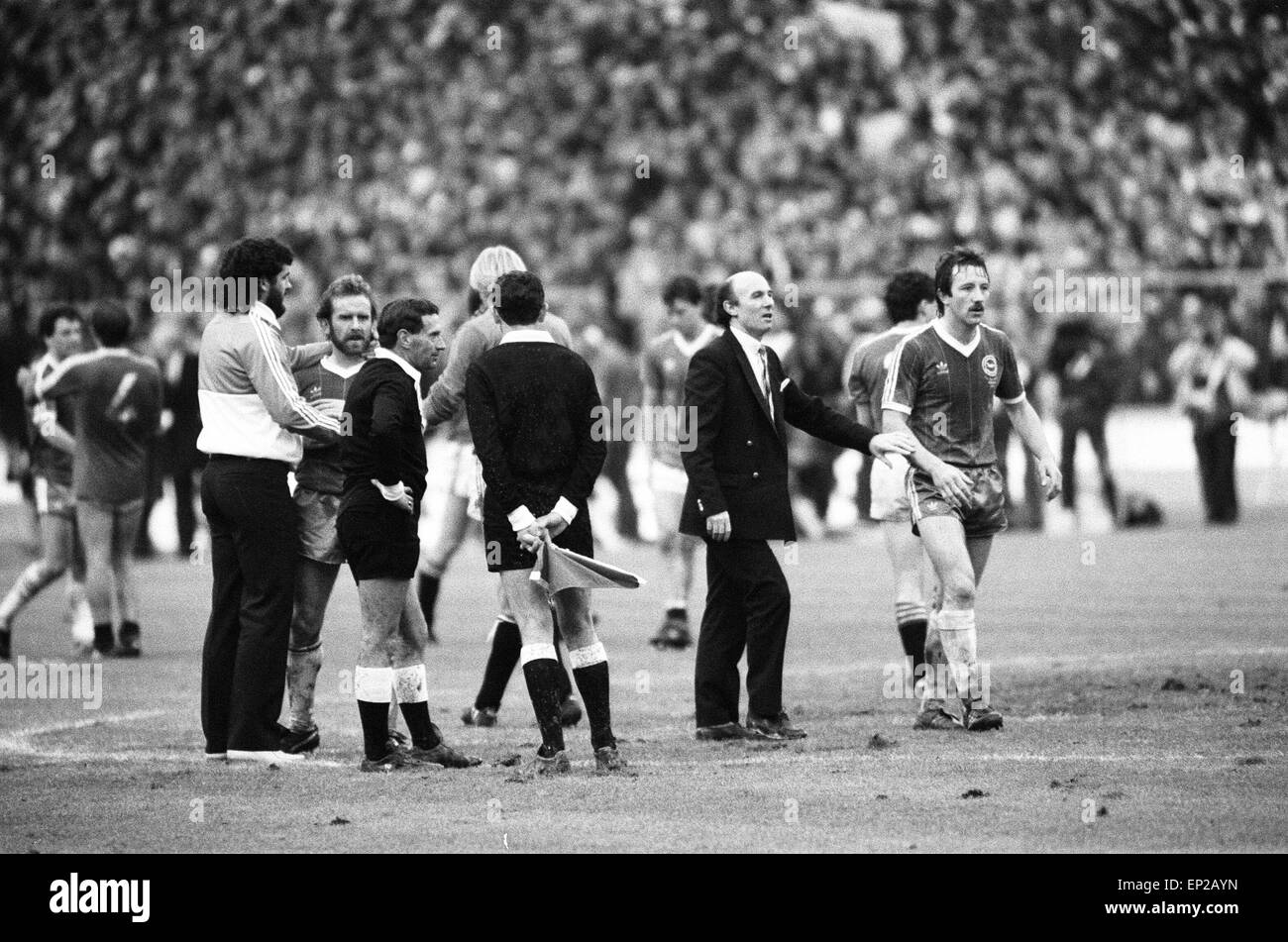Brighton & Hove Albion V Manchester United FA Cup finale allo stadio di Wembley, sabato 21 maggio 1983. Punteggio finale: Brighton & Hove Albion 2-2 Manchester United AET Foto Stock
