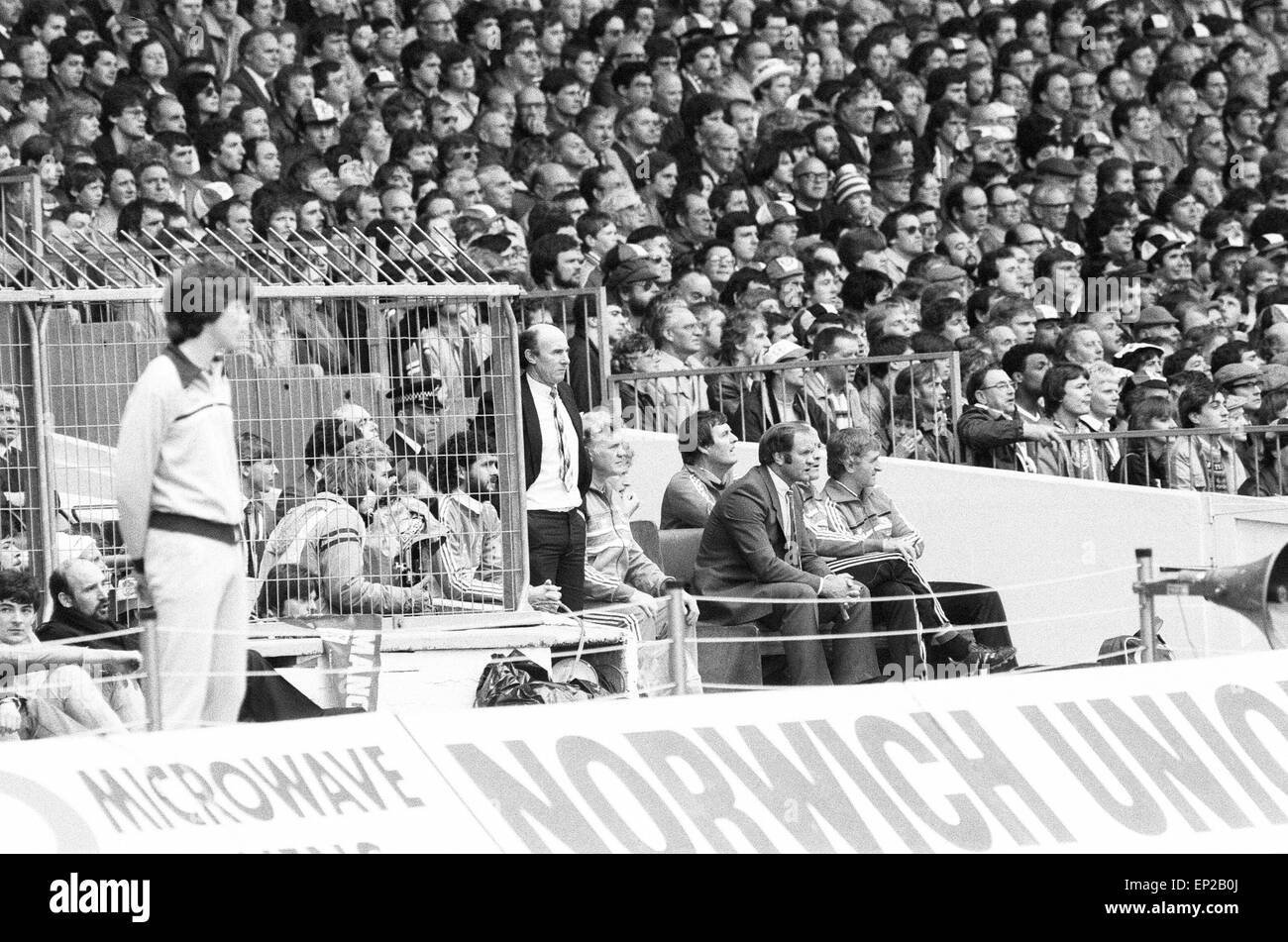 Brighton & Hove Albion V Manchester United FA Cup finale allo stadio di Wembley, sabato 21 maggio 1983. Punteggio finale: Brighton & Hove Albion 2-2 Manchester United AET Foto Stock