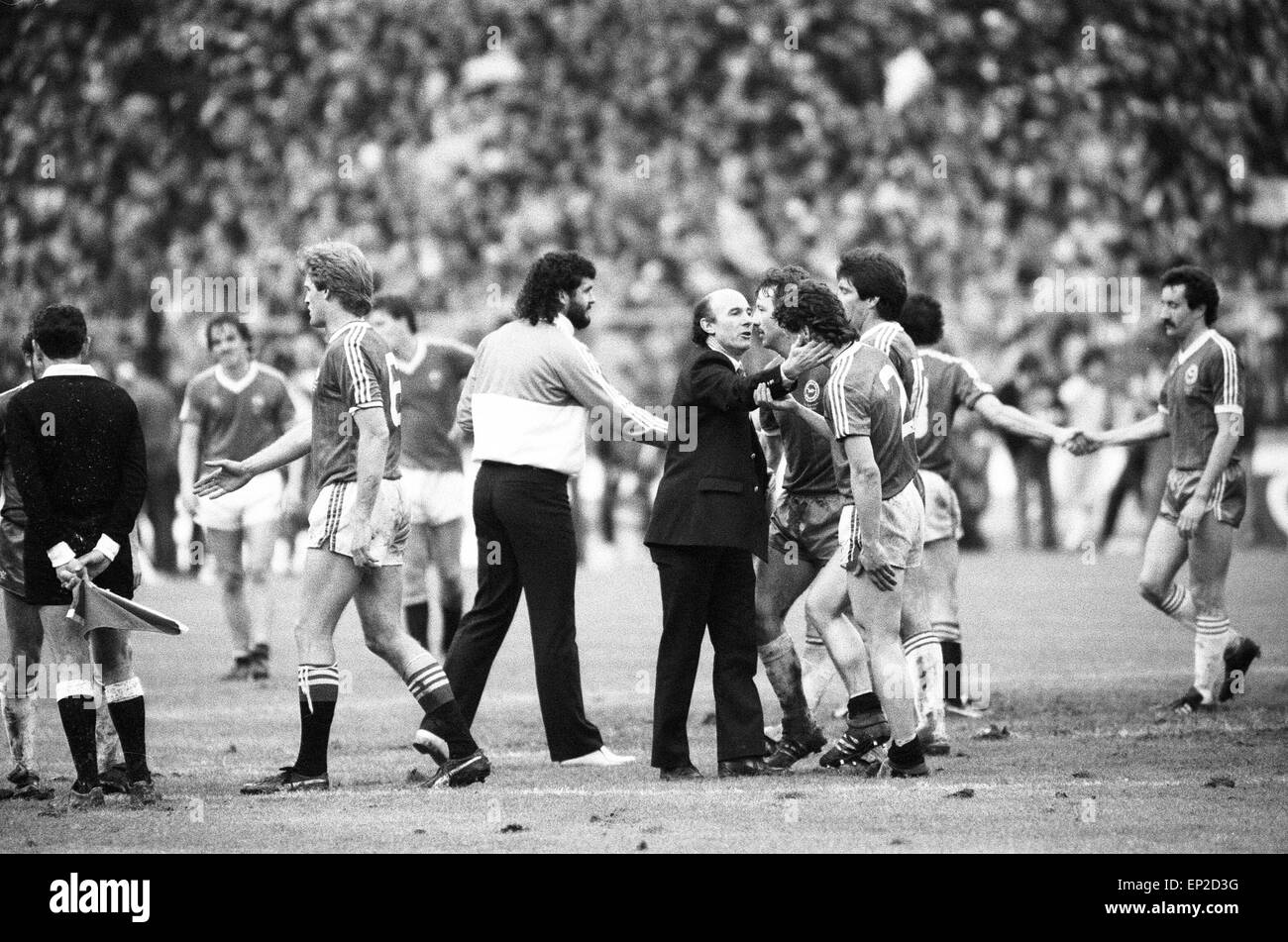 Brighton & Hove Albion V Manchester United FA Cup finale allo stadio di Wembley, sabato 21 maggio 1983. Punteggio finale: Brighton & Hove Albion 2-2 Manchester United AET Foto Stock