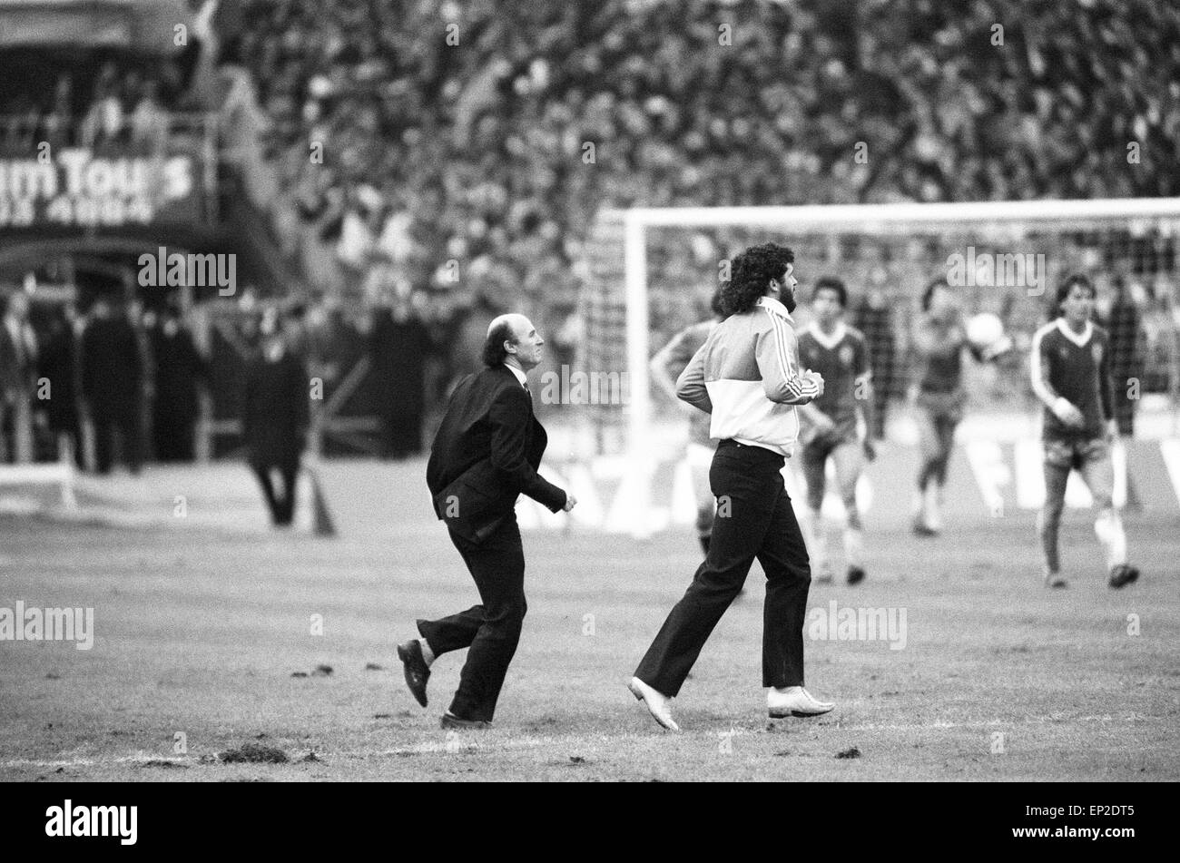 Brighton & Hove Albion V Manchester United FA Cup finale allo stadio di Wembley, sabato 21 maggio 1983. Punteggio finale: Brighton & Hove Albion 2-2 Manchester United AET Foto Stock