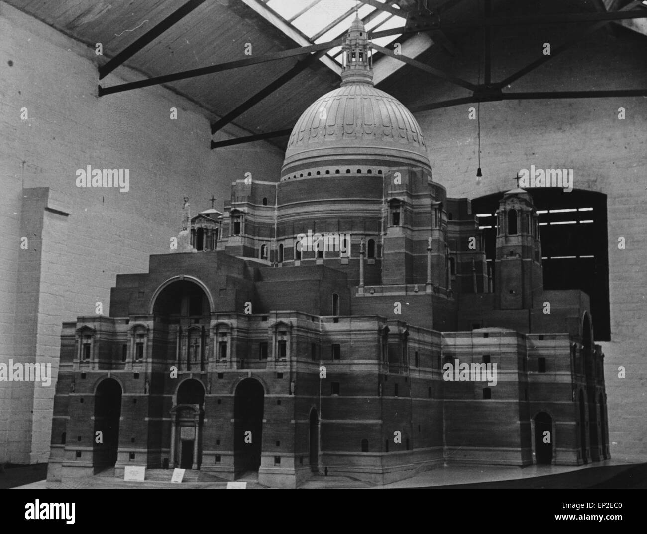 Modello di proposta di Liverpool Metropolitian cattedrale, 8 Dicembre 1937 Foto Stock