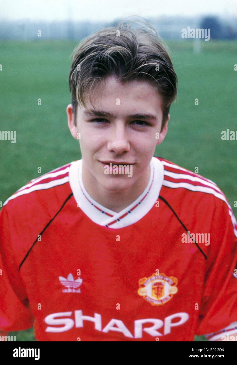 Il Manchester United squadra giovanile giocatore David Beckham, febbraio  1992 Foto stock - Alamy