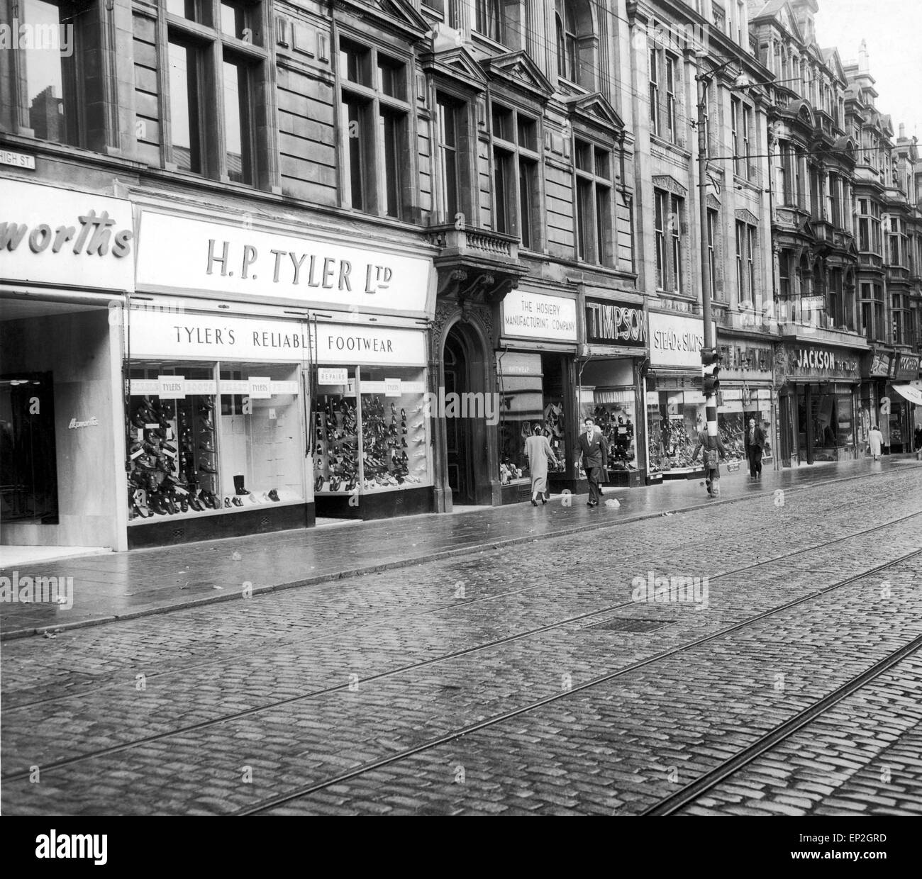 High Street, Paisley, Scozia, 19 ottobre 1955. Foto Stock