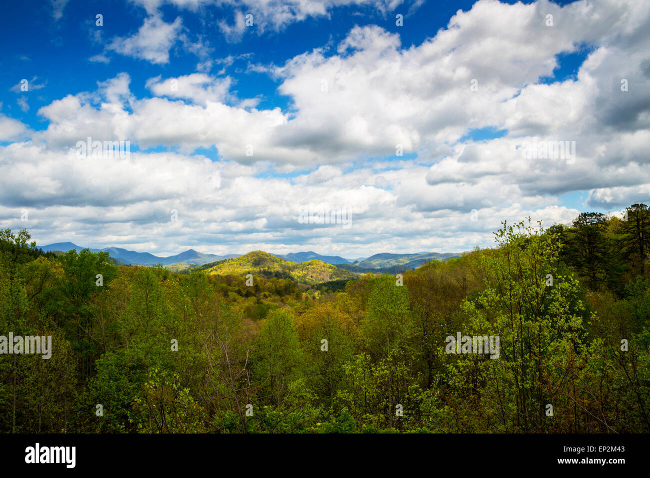 Vista da pop-corn si affacciano, Chattahoochee National Forest, GEORGIA, STATI UNITI D'AMERICA Foto Stock