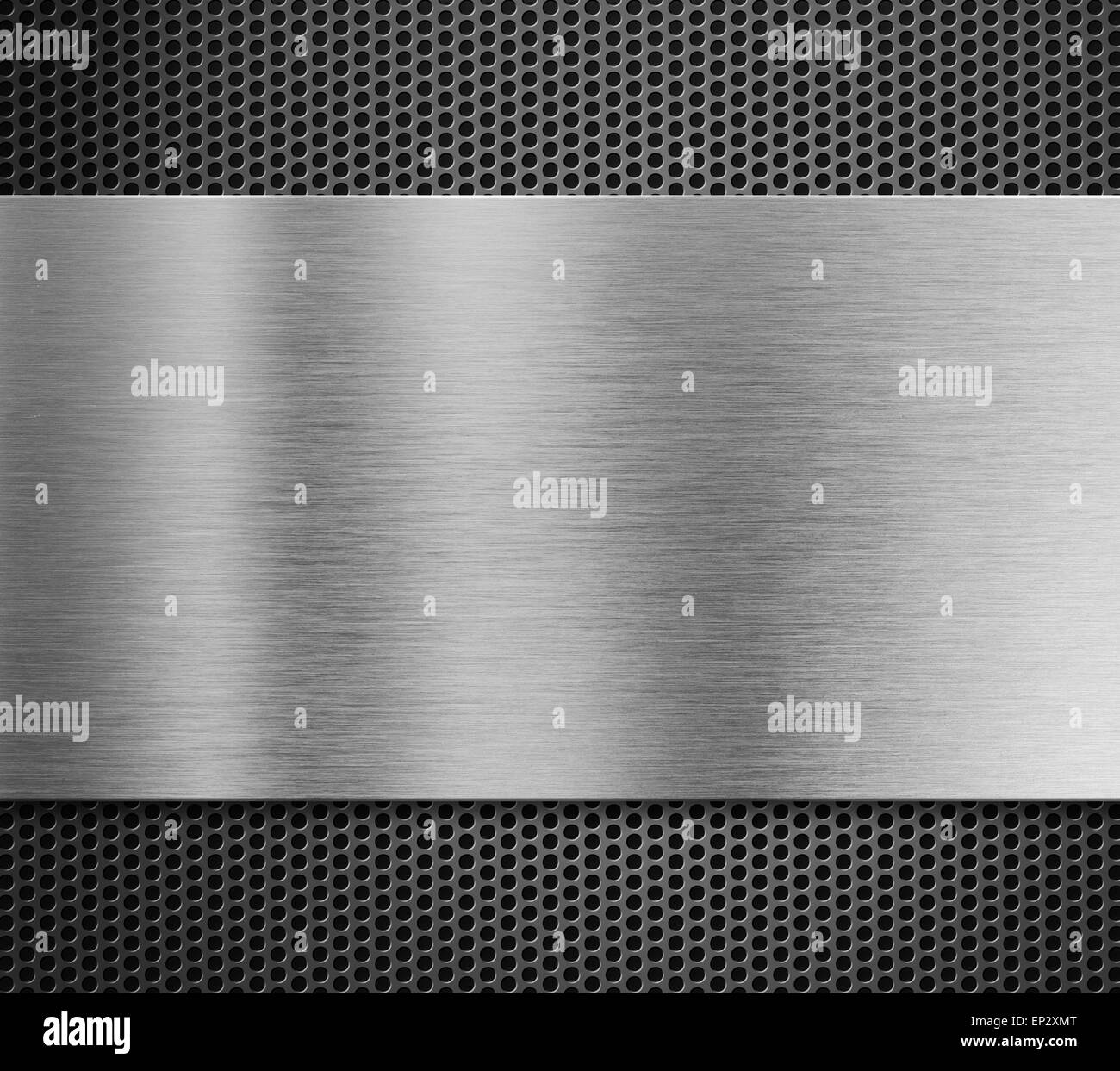 Metallo di alluminio sulla piastra grill sfondo Foto Stock
