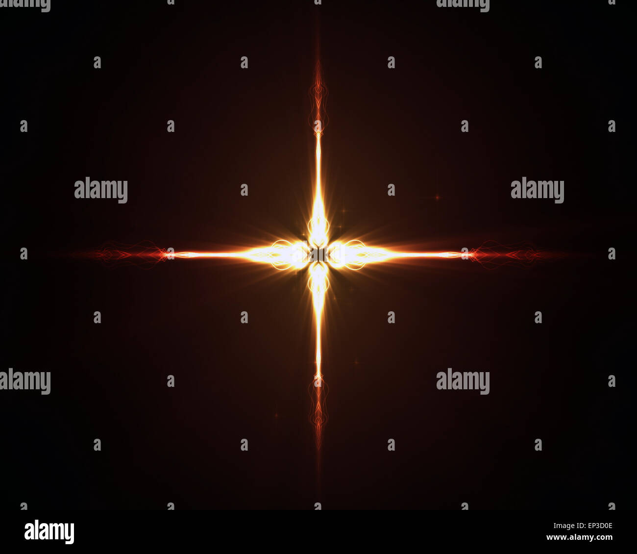 Sullo sfondo di una stella di colore arancione Foto Stock